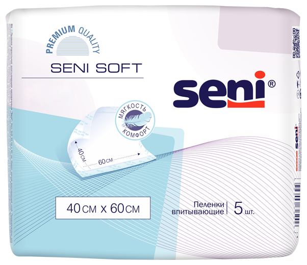 Пеленки Seni Soft 40 x 60 по 5 шт