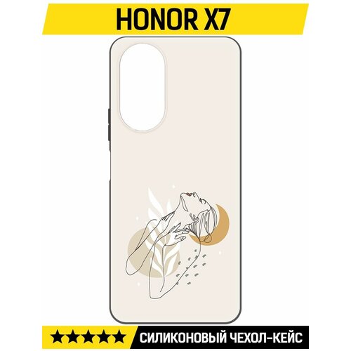 Чехол-накладка Krutoff Soft Case Женственность для Honor X7 черный чехол накладка krutoff soft case море для honor x7 черный