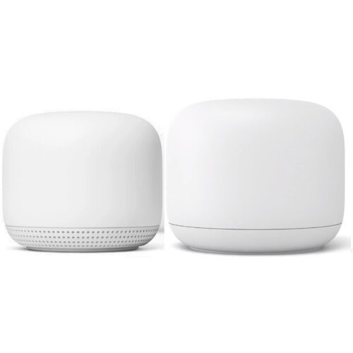 Умный роутер Google Nest Wi-Fi Router 2200 + колонка с точкой доступа Google Nest WiFi Mesh Router (GA00822) white