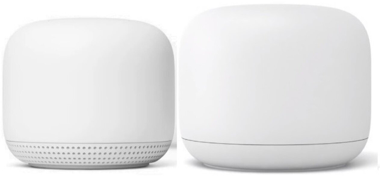 Умный роутер Google Nest Wi-Fi Router 2200 + колонка с точкой доступа Google Nest WiFi Mesh Router (GA00822) white