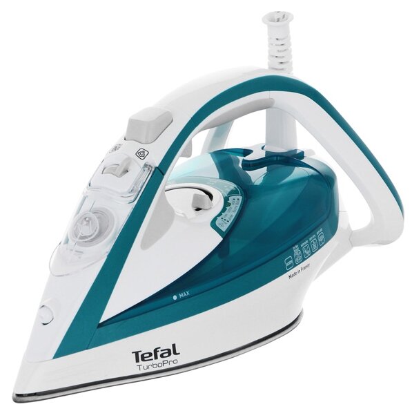 Утюг Tefal FV5603 TurboPro, бирюзовый/белый