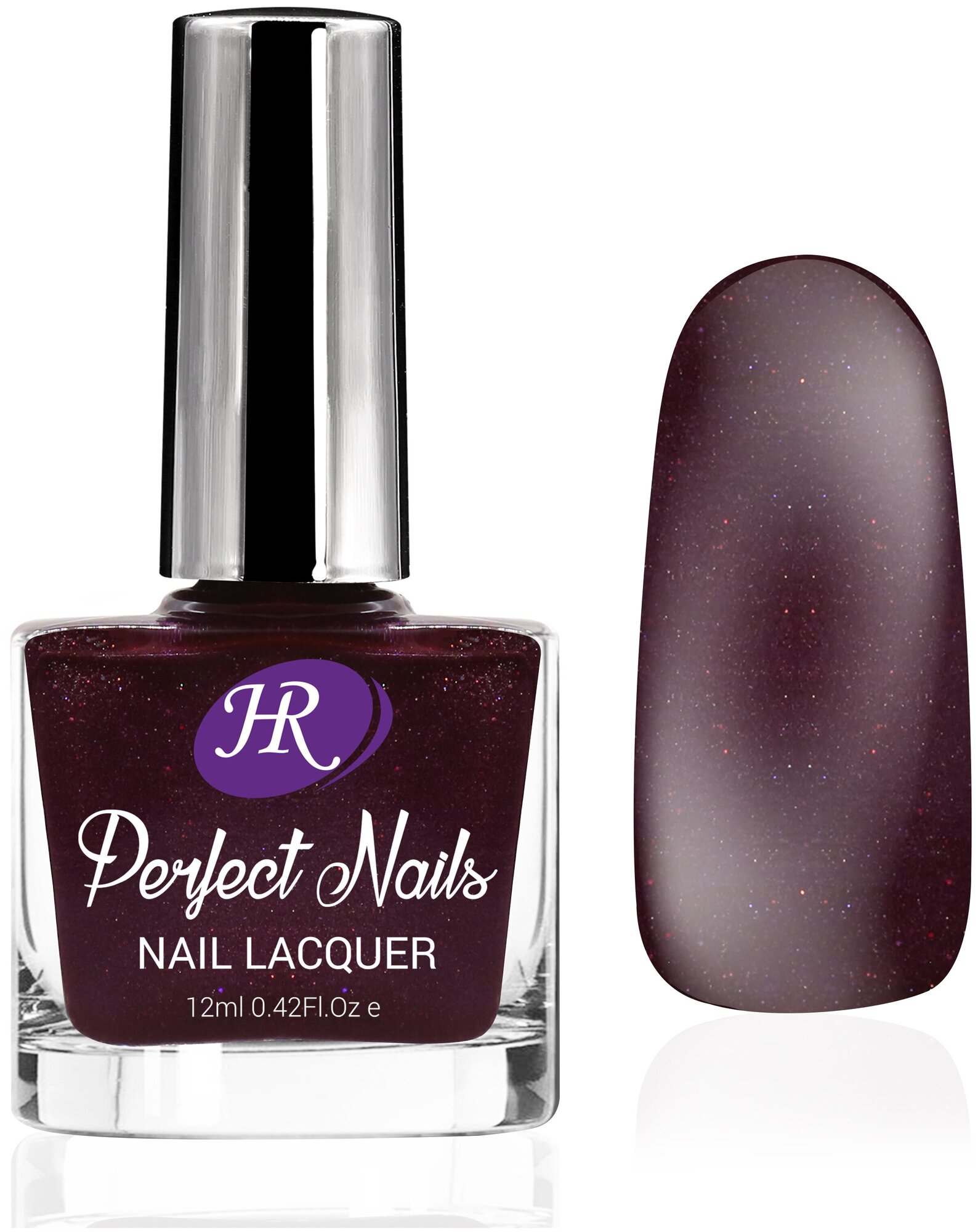 Лак для ногтей Holy Rose "Perfect Nails" тон №12 темный красно-коричневый, 12 мл