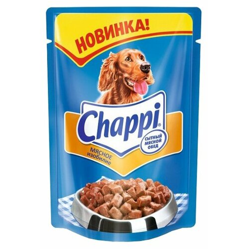 Chappi Влажный корм для собак Chappi Сытный мясной обед Мясное изобилие 85г 10222865 0,085 кг 43485 (50 шт)