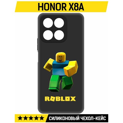 Чехол-накладка Krutoff Soft Case Roblox-Классический Нуб для Honor X8a черный чехол накладка krutoff soft case roblox классический нуб для honor x9 черный