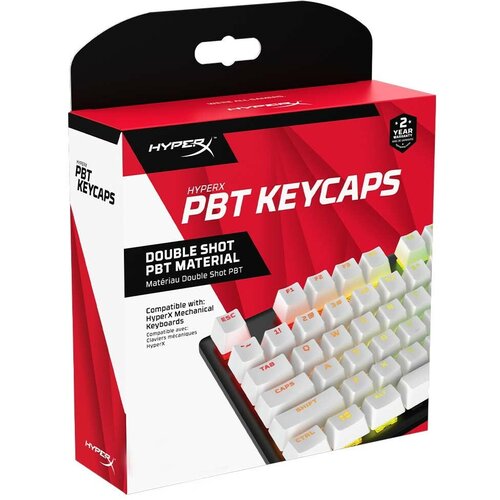 Комплект кейкапов HyperX Double Shot PBT Keycaps Full 104 RU White