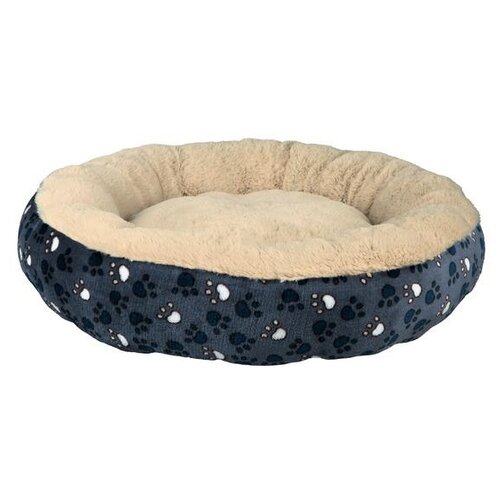 Лежак для собак TRIXIE Tammy Bed 50х50х15 см 50 см 50 см круглая синий/бежевый 15 см лежак для животных мягкий теплый