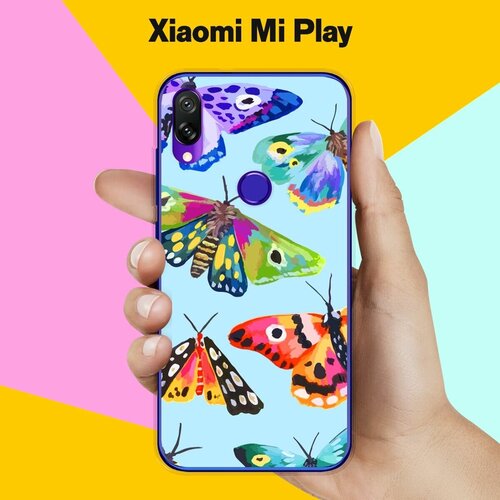 Силиконовый чехол на Xiaomi Mi Play Бабочки 13 / для Сяоми Ми Плей силиконовый чехол на xiaomi mi play рыбы для сяоми ми плей