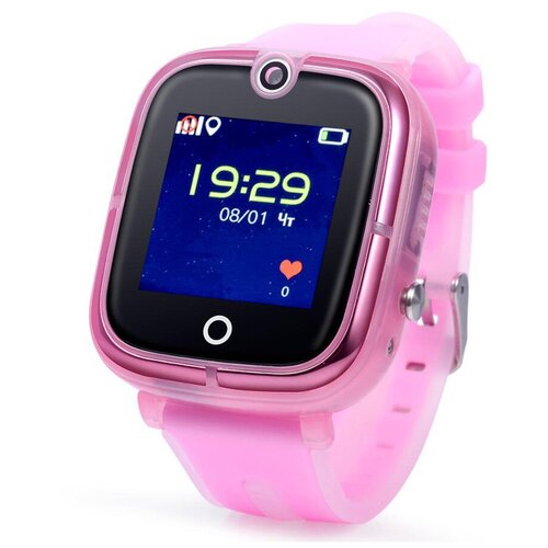 Умные часы для детей Wonlex Smart Baby Watch КТ07 с функцией телефона, GPS, камерой, кнопкой SOS. Розовый