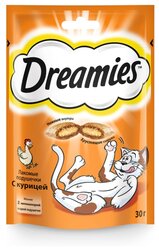 Лакомство для кошек Dreamies Подушечки с курицей