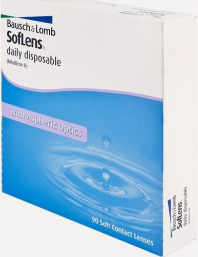 Изображение товара Контактные линзы Bausch & Lomb SofLens Daily Disposable 90pk (-7.00/8.6/14.2)