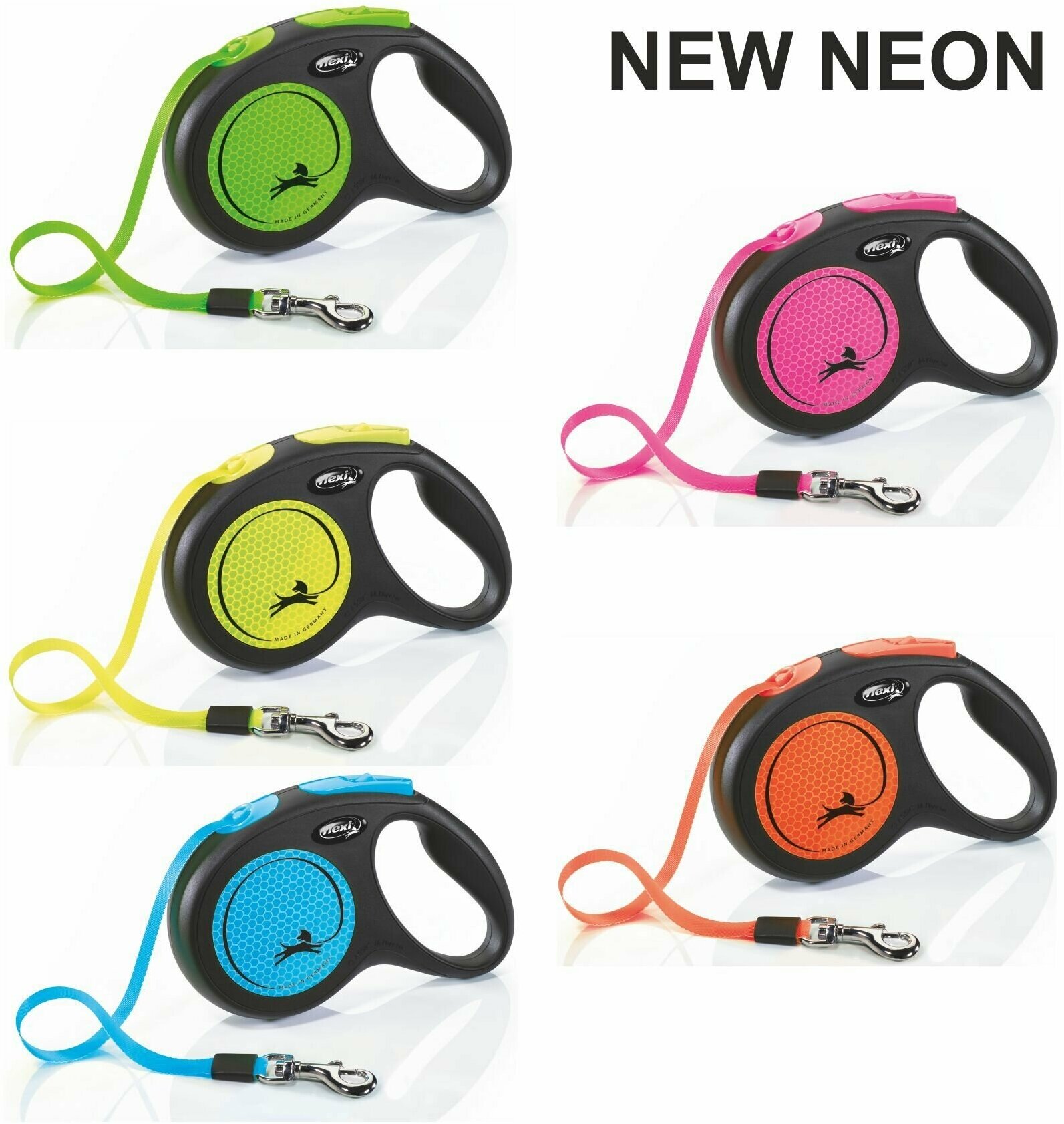 Flexi Рулетка New Neon тросовая XS, 3м, до 8 кг - фото №16