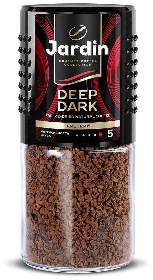 Кофе растворимый JARDIN Deep Dark сублимированный, ст/б, 95 г (6 упаковок) - фотография № 2