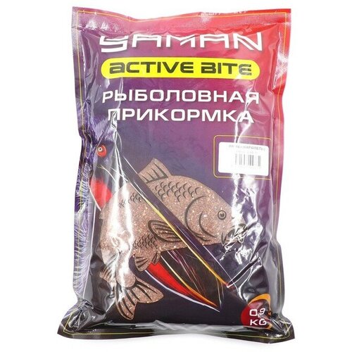 Прикормка Yaman Active Bite, плотва, карамель, коричневый, 900 г 9634458