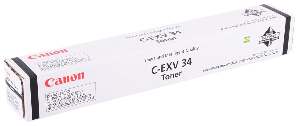 Тонер CANON C-EXV34Bk черный для iR C2030L/C2030i/C2020L/C2020i/C2025i