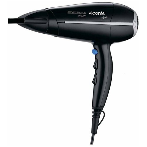 Фен Viconte VC-3750 черный с серым 219200₽