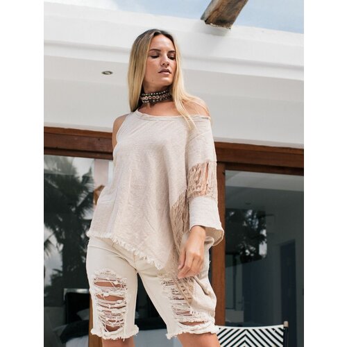 фото Асимметричный бохо-топ молочный chintamani alchemistry