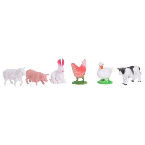 Набор животных «Моя ферма», 6 фигурок набор животных ферма 26 дет в пакете