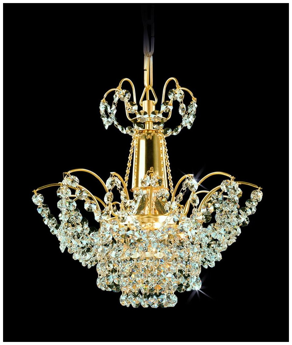 Потолочный светильник хрустальный Preciosa CA 3144/00/001 , E14, кол-во ламп:1, цвет арматуры - латунь