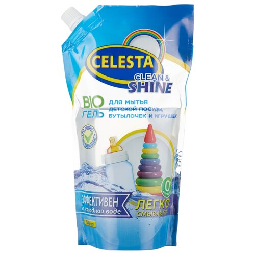 фото Celesta Bio-гель для мытья детской посуды, бутылочек и игрушек 0.5 л сменный блок