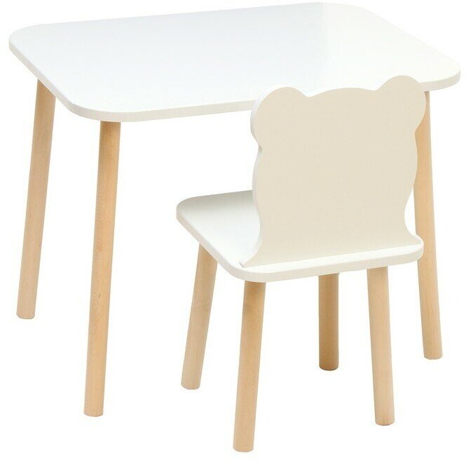 Комплект из детского стола и стула Скандик Абвиль, Мишка 9396995 - фотография № 3