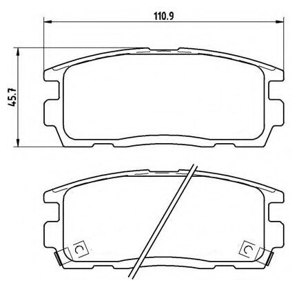 Дисковые тормозные колодки задние Daewoo 96626075 для Chevrolet Captiva Opel Antara Daewoo Winstorm (4 шт.)