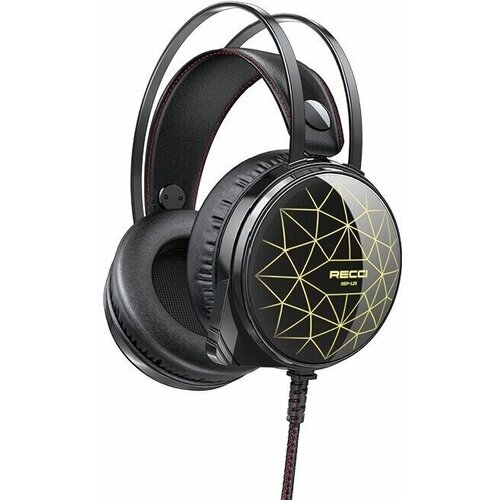 Игровые наушники с Гарнитурой Recci REP-L20 Gaming Headphone, Black