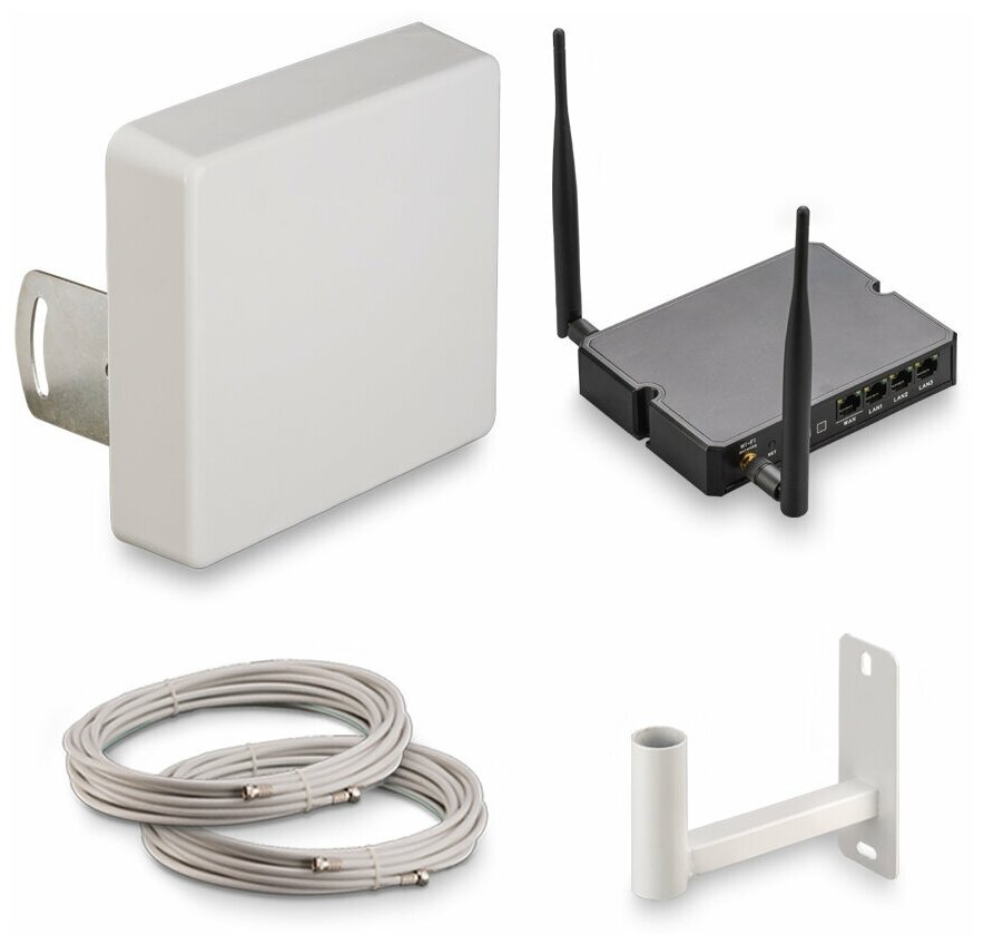 Комплект 3G/4G интернета KSS15-3G/4G-MR cat4 роутер+антенна+кабеля