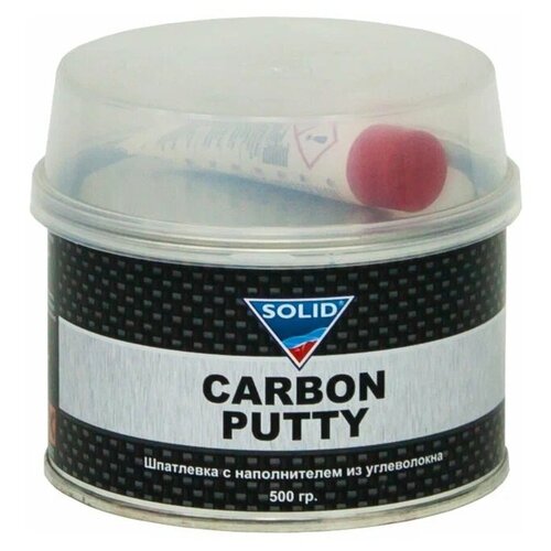 SOLID 516.0500 CARBON PUTTY шпаклевка полиэфирная с карбоновой нитью с отвердителем, 0.5 кг