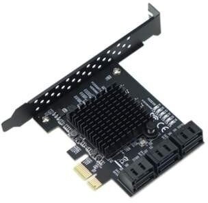 ORIENT AJ1062S6 Контроллер PCI-Ex1 v3.0 SATA3.0 6Gb/s 6-port int ASM1062+JMB585 chipset oem