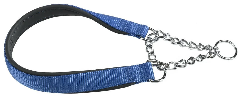 Ошейник полуудавка для собак FERPLAST / Ферпласт Daytona CSS металл-нейлон синий ширина 15мм длина 40см / товары для животных / корректор поведения