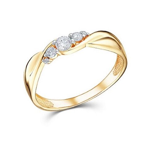 фото The jeweller кольцо из золота с фианитами к132-2014, размер 19.5