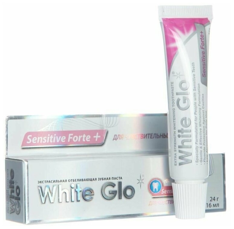Зубная паста White Glo Sensitive Forte+ для снижения чувствительности зубов, 24 г - фото №5