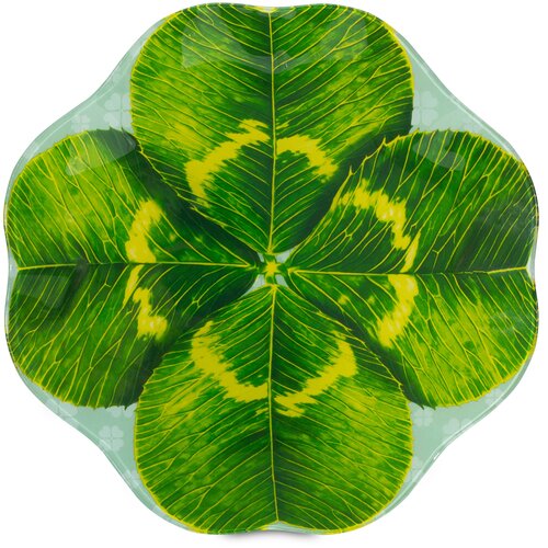 Zibo Shelley Блюдо Клевер GC2229, 25 см, 25х25 см, зеленый