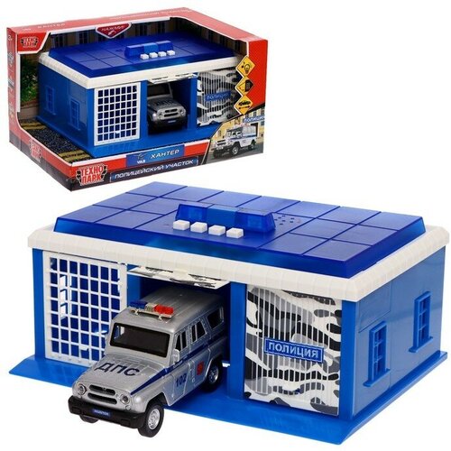 Игровой набор «Гараж полицейского участка с УАЗ Хантер», 22 см, ворота, световые и звуковые эффекты набор игровой гараж