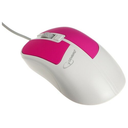 Мышь Gembird MOP-410-GRN проводная оптическая 1600 dpi USB розовая 97000₽