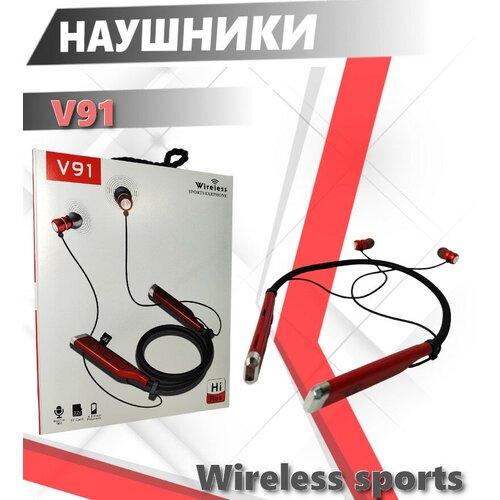 Наушники беспроводные спортивные Hi Res Гарнитура для занятий спортом шейный обод TF карта 55000₽