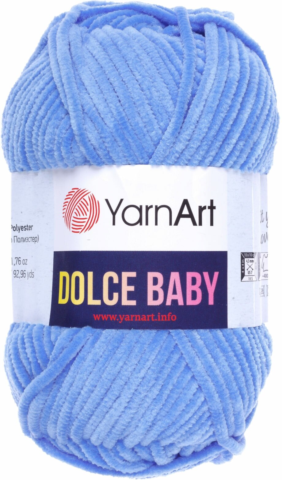 Пряжа YarnArt Dolce Baby темно-голубой (777), 100%микрополиэстер, 85м, 50г, 3шт