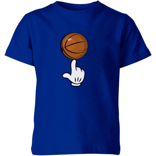 фото Детская футболка «баскетбольный мяч» (104, синий) us basic