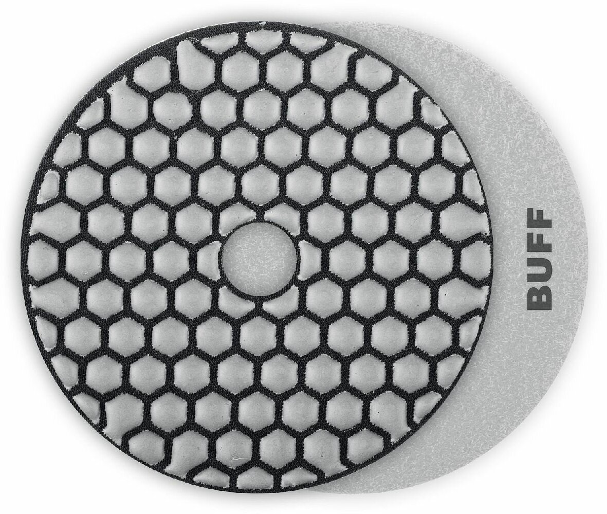 ЗУБР 100мм BUFF алмазный гибкий шлифовальный круг (Черепашка) для сухого шлифования (29868-10000)
