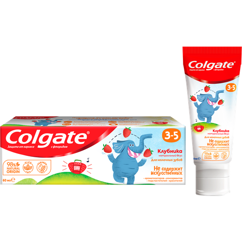 Зубная паста Colgate 3-5 Клубника детская с фторидом 60мл