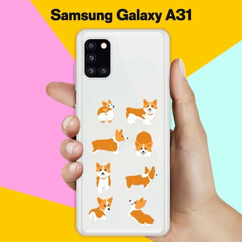 Силиконовый чехол 8 Корги на Samsung Galaxy A31 пластиковый чехол зима 8 на samsung galaxy alpha самсунг галакси альфа