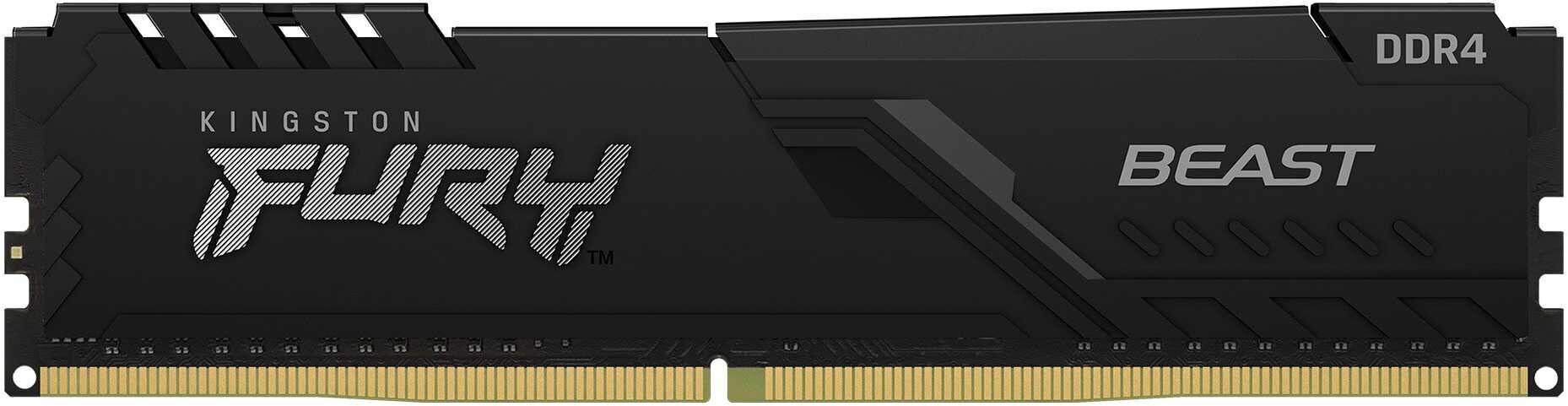 Оперативная память Kingston Fury Beast Black DDR4 - 16Gb, 3600 МГц, DIMM, CL18 (kf436c18bb/16)