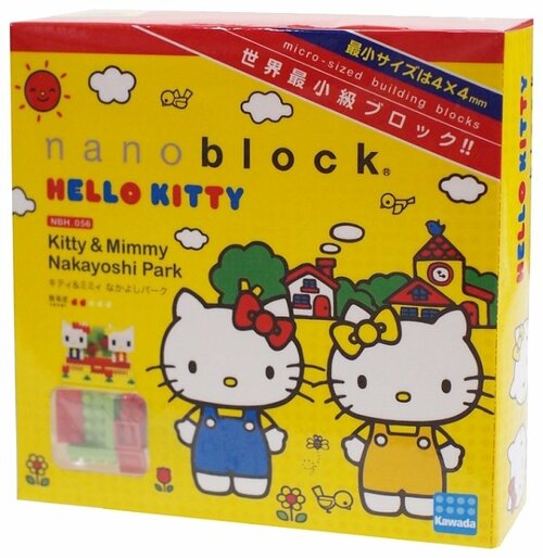 Конструктор Nanoblock Hello Kitty NBH-056 Китти и Мимми в парке, 200 дет.