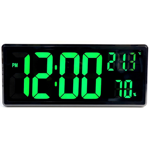 Часы настенные+настольные+дата+температура X3808/4 (ярко-зеленый)