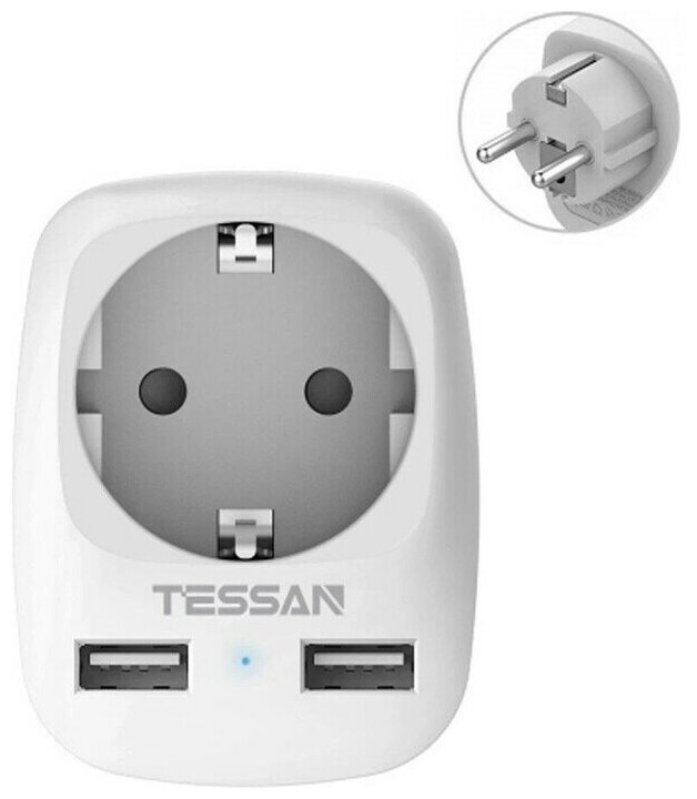 Сетевые фильтры TESSAN TS-611-DE White