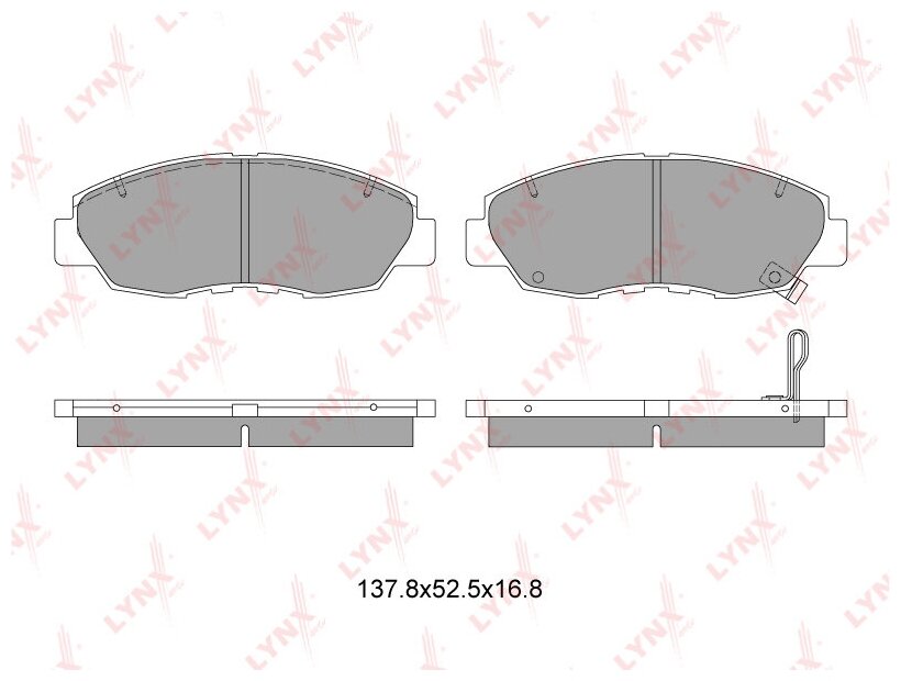 Колодки тормозные дисковые перед LYNXauto BD-3410