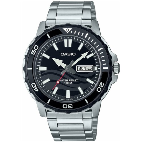 Наручные часы CASIO Standard, черный, серебряный наручные часы casio standard коричневый серебряный