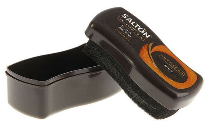 Губка для обуви Salton "Professional", Волна, черная, для гладкой кожи (47788209)
