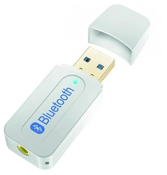 Беспроводной музыкальный приемник Bluetooth ресивер AUX 3.5 USB / B02 белый