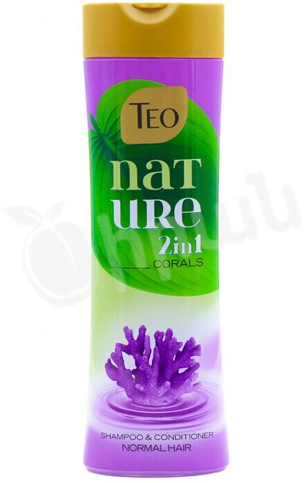 Шампунь и кондиционер Teo Nature 2 in 1 Corals Кораллы для нормальных волос, 350 мл, Болгария